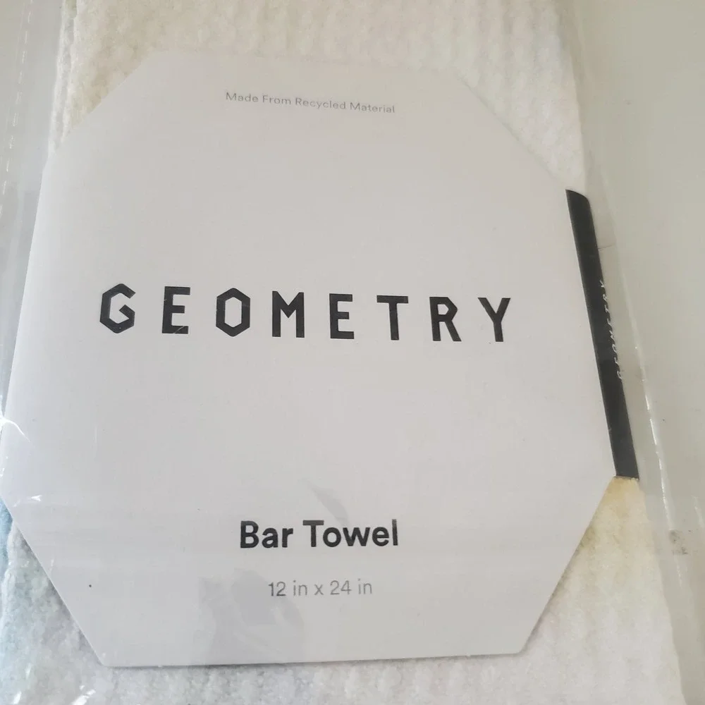 GEOMETRY Reusable Bar Towel Soft Floral Recycled Glass Care Kitchen Towel 12x24